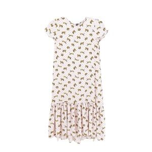 Zara Girls Tigers Print Ruffle Hem Dress 9/10